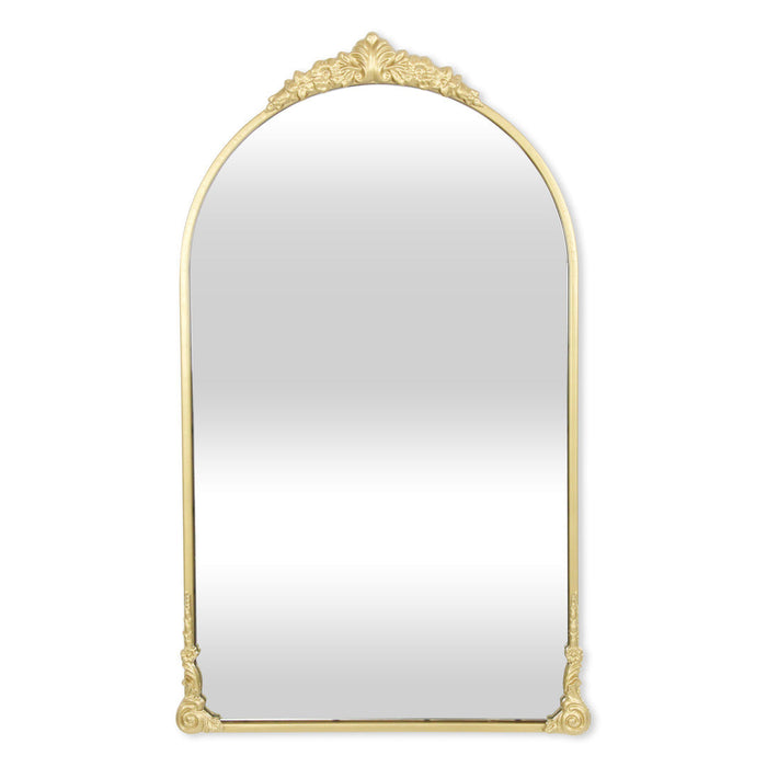 34" Gold Metal Arch Accent Mirror