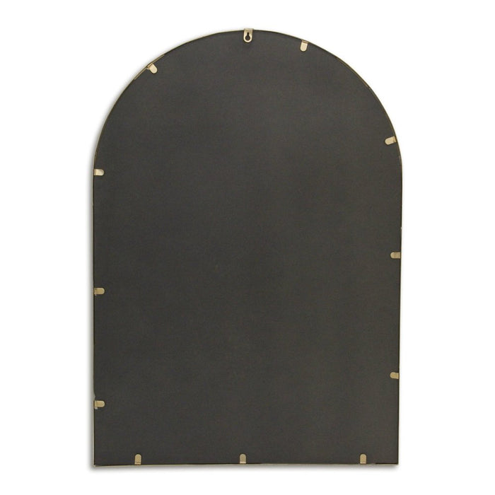 34" Gold Metal Beaded Arch Accent Mirror