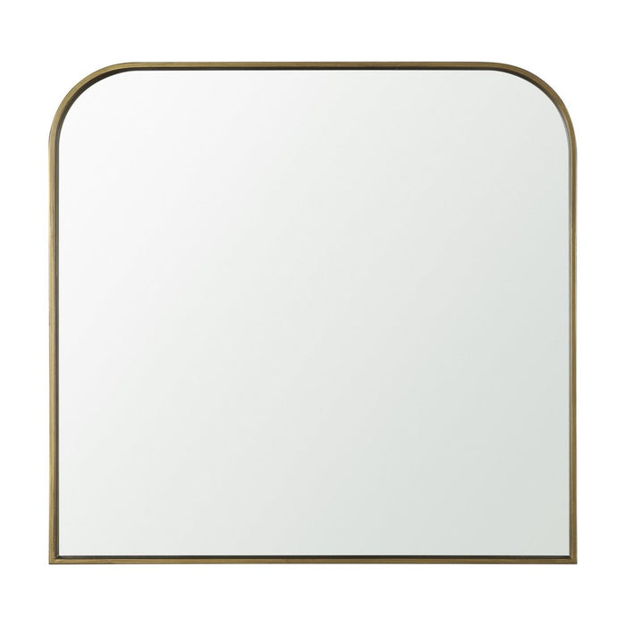 34" Gold Metal Square Framed Accent Mirror