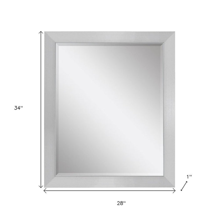 34" Silver Framed Accent Mirror