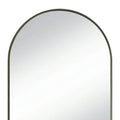 35" Black Metal Arch Framed Accent Mirror