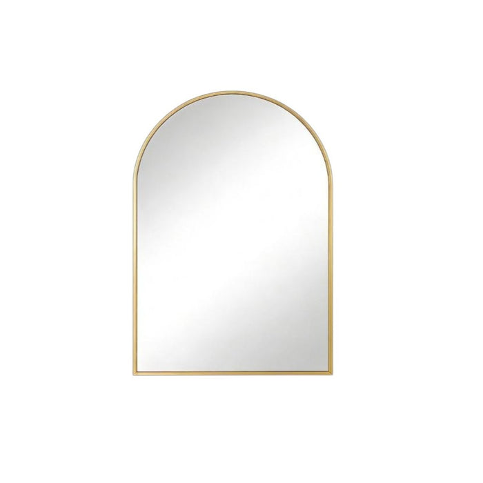 35" Gold Aluminum Arch Framed Anti Fog Accent Mirror