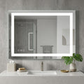 35" Lighted Frameless Bathroom Vanity Mirror