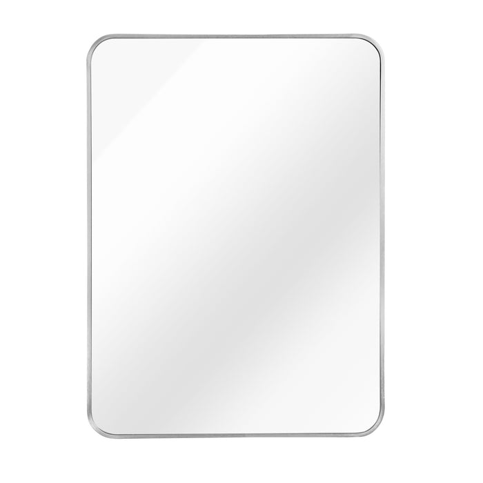 36" Silver Aluminum Framed Accent Mirror