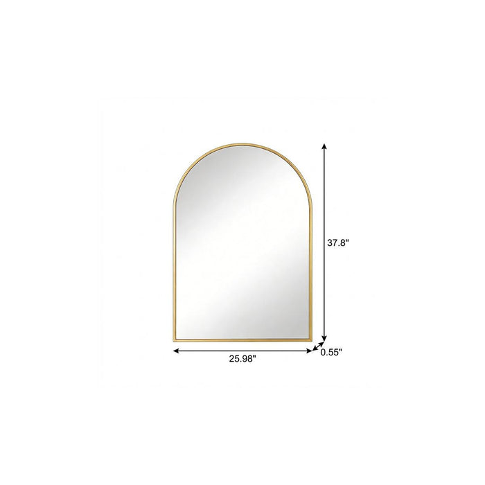 38" Gold Aluminum Arch Framed Anti Fog Accent Mirror