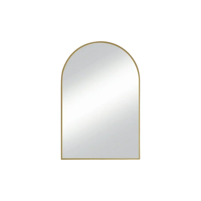 38" Gold Metal Arch Framed Accent Mirror