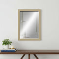 39" Silver Solid Wood Framed Accent Mirror