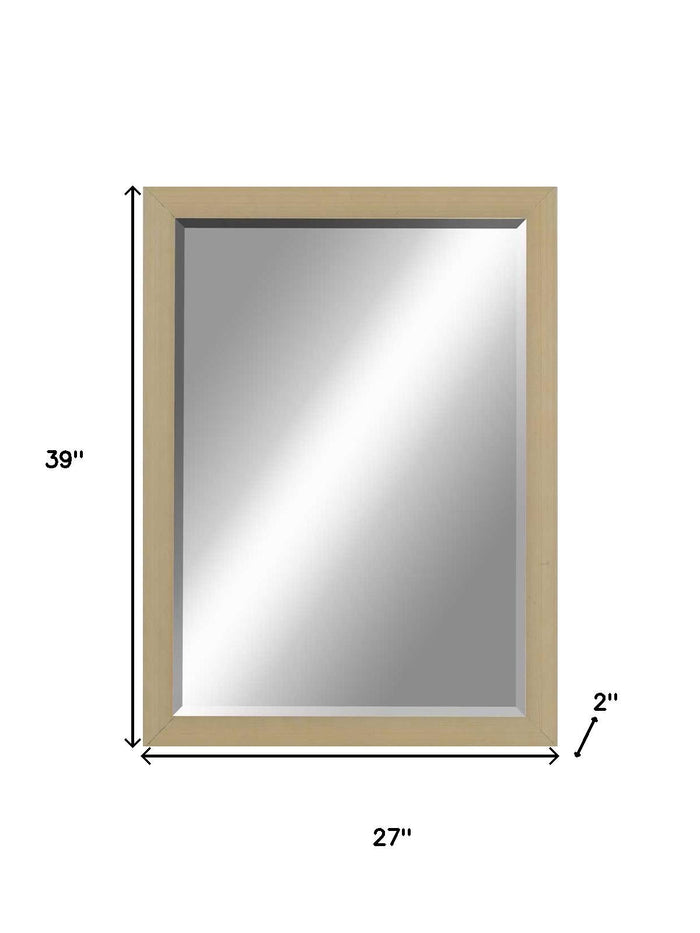 39" Silver Solid Wood Framed Accent Mirror