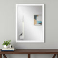 39" White Accent Mirror