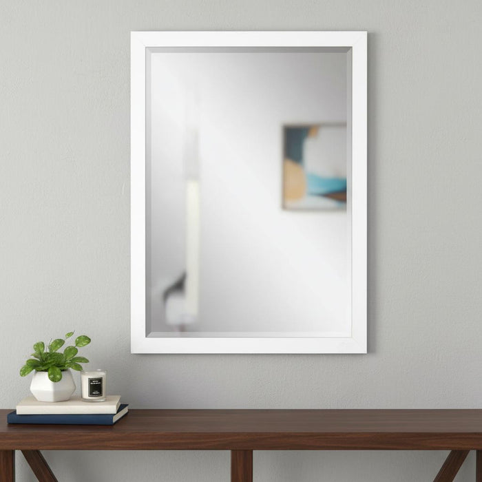 39" White Accent Mirror