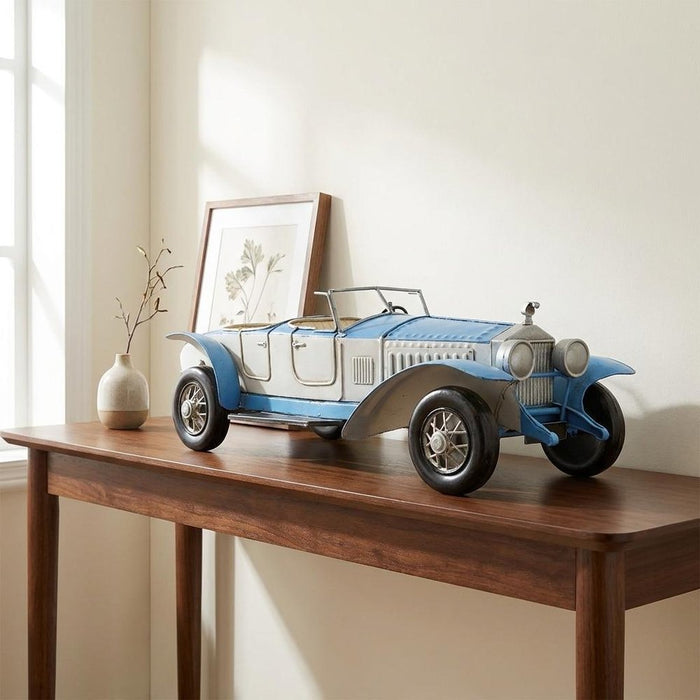 4" White Metal Hand Painted Model Car