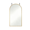 47" Gold Aluminum Arch Over the Door Framed Accent Mirror