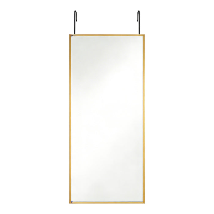 47" Gold Aluminum Over the Door Framed Accent Mirror