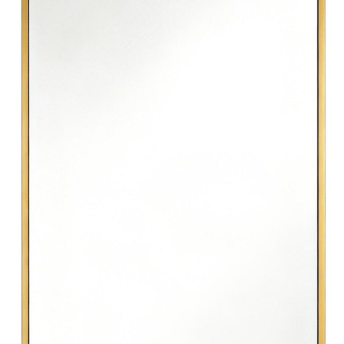 47" Gold Aluminum Over the Door Framed Accent Mirror