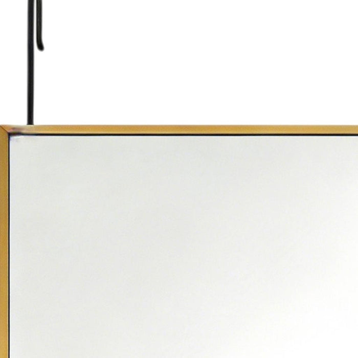 47" Gold Aluminum Over the Door Framed Accent Mirror