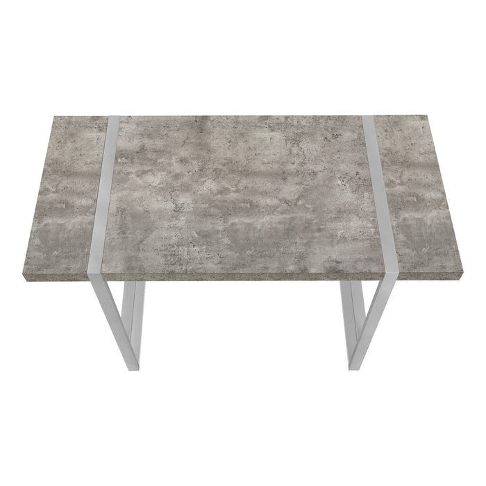 49" Gray and Silver Computer Desk