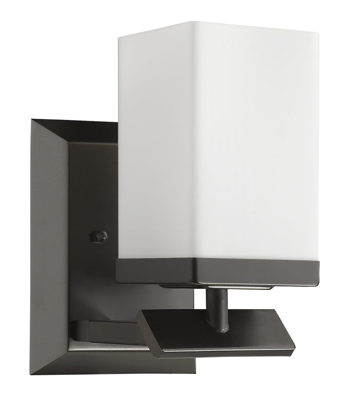 5" Black And White Metal Flush Mounted Sconce