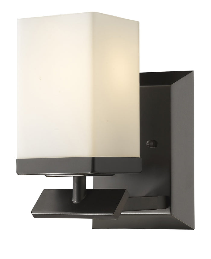5" Black And White Metal Flush Mounted Sconce