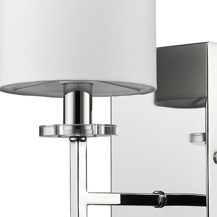5" Silver And White Metal Flush Mounted Sconce