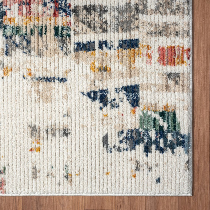5' X 7' Blue Abstract Area Rug
