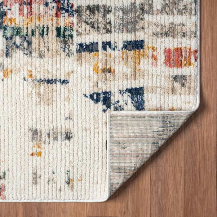 5' X 7' Blue Abstract Area Rug