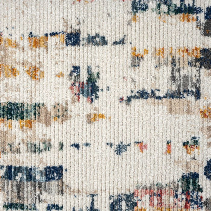 5' X 7' Blue Abstract Area Rug
