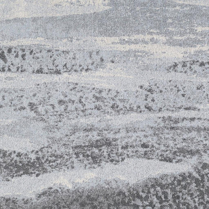 5' X 8' Blue and Gray Abstract Area Rug