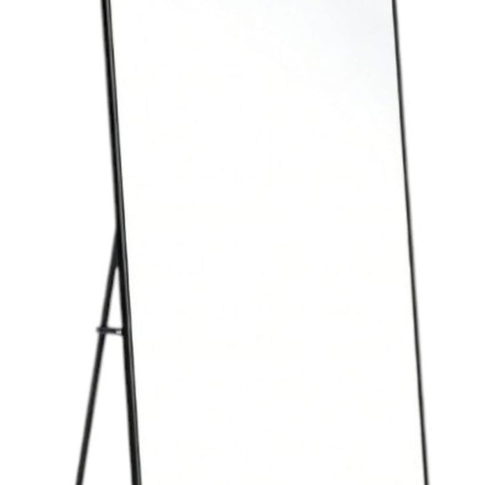 55" Black Aluminum Freestanding And Wall Mounted Framed Full Length Mirror
