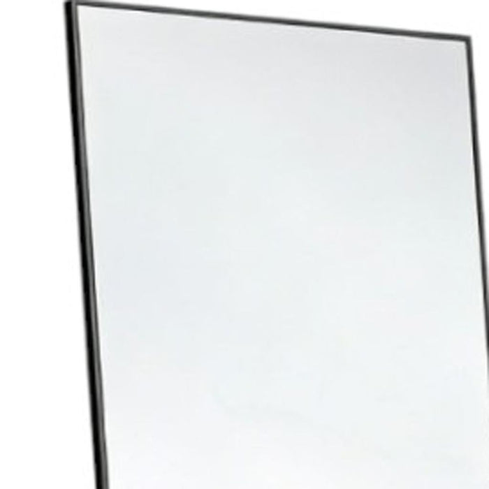 55" Black Aluminum Wall Mount Leaning Or Freestanding Framed Full Length Mirror