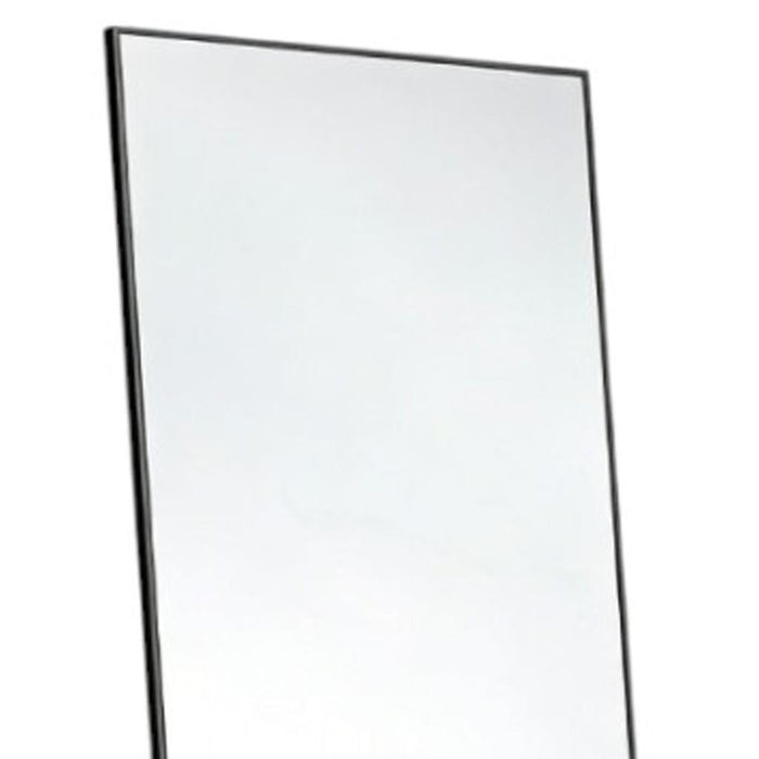 55" Black Aluminum Wall Mount Leaning Or Freestanding Framed Full Length Mirror