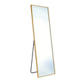 55" Gold Aluminum Freestanding And Wall Mounted Framed Full Length Mirror