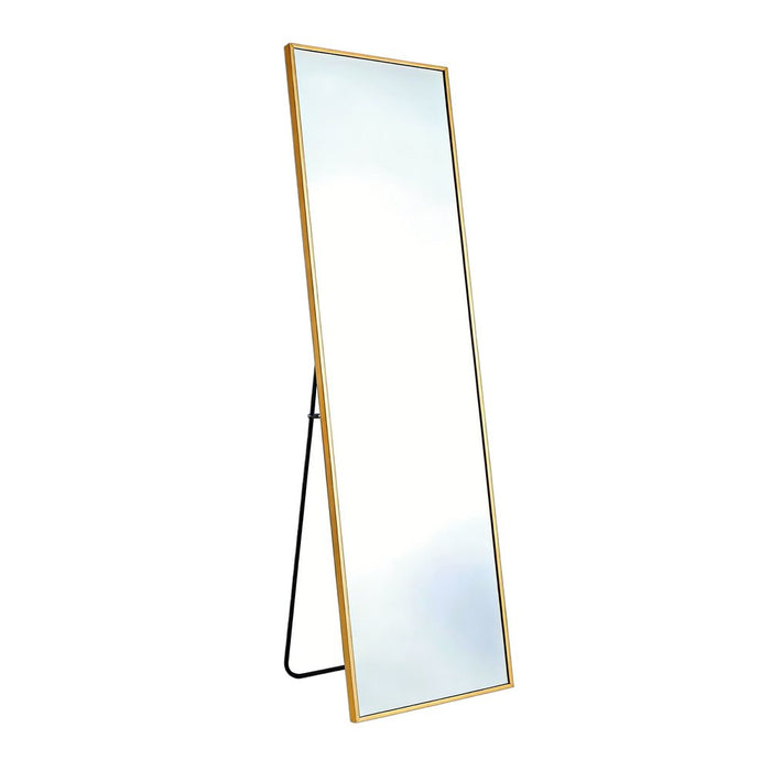 55" Gold Aluminum Freestanding And Wall Mounted Framed Full Length Mirror