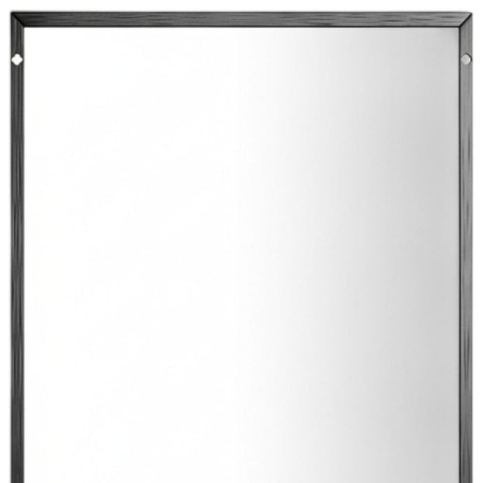 59" Black Metal Framed Standing Mirror