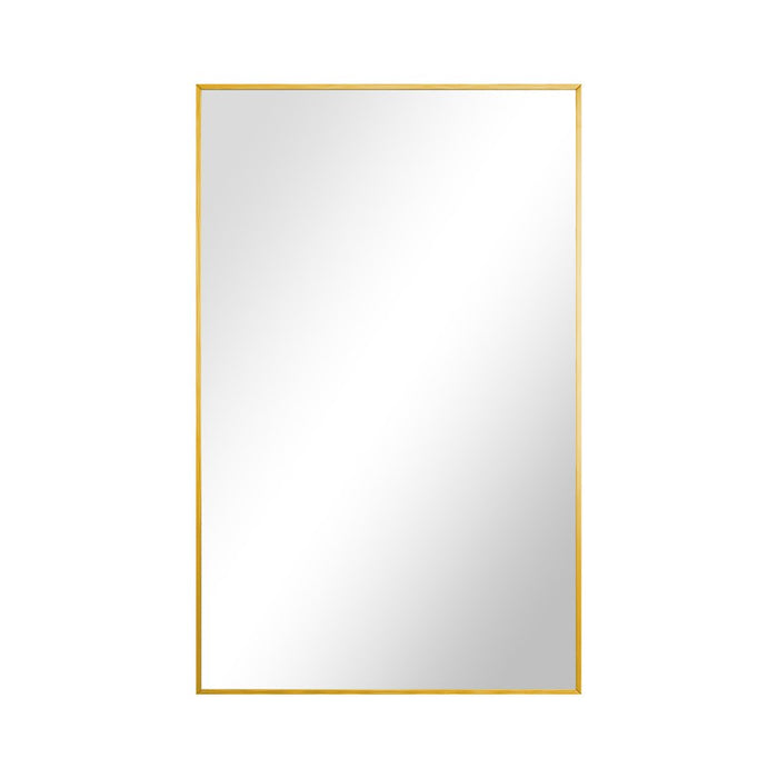 59" Gold Aluminum Leaning Framed Full Length Mirror