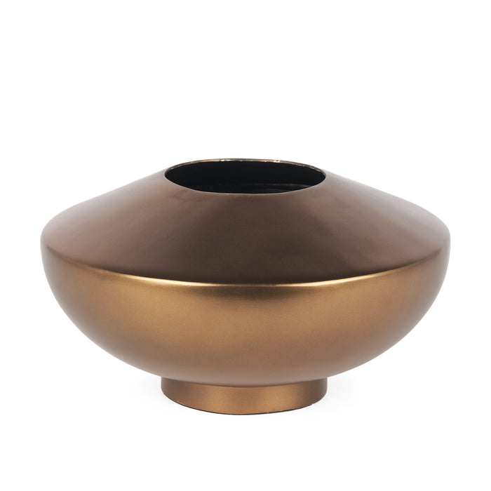 6" Antiqued Bronze Metal Table Vase