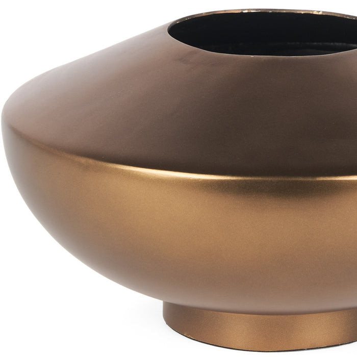 6" Antiqued Bronze Metal Table Vase