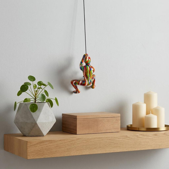 6" X 3" Rainbow Resin Climbing Man Hanging Dimensional Sculpture With Hooks