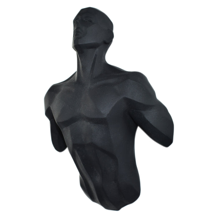6" X 4" Black Resin Bursting Man Hanging Dimensional Sculpture