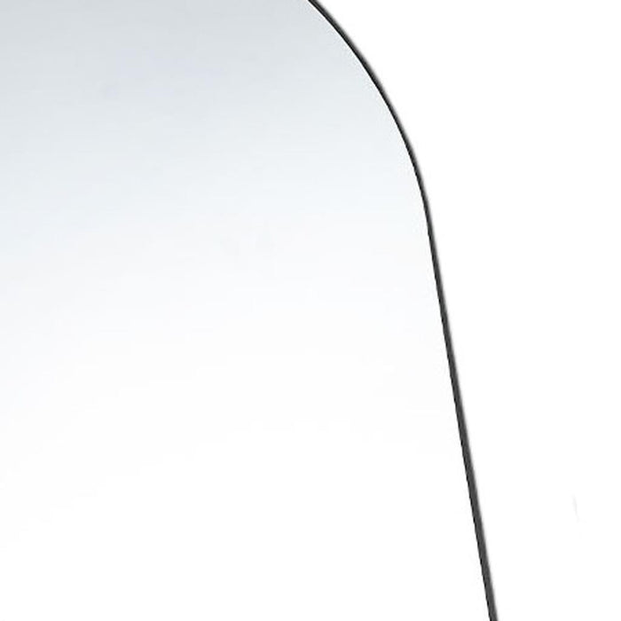 63" Black Metal Arch Freestanding and Wall Mount Framed Full Length Mirror