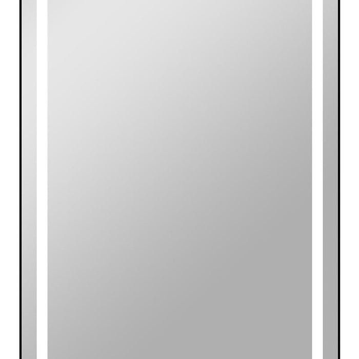 64" Black Aluminum Lighted Framed Full Length Mirror