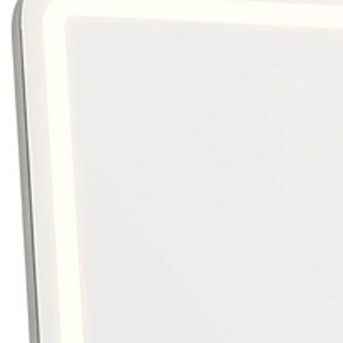 64" Clear Lighted Freestanding And Wall Mounted Framed Full Length Mirror