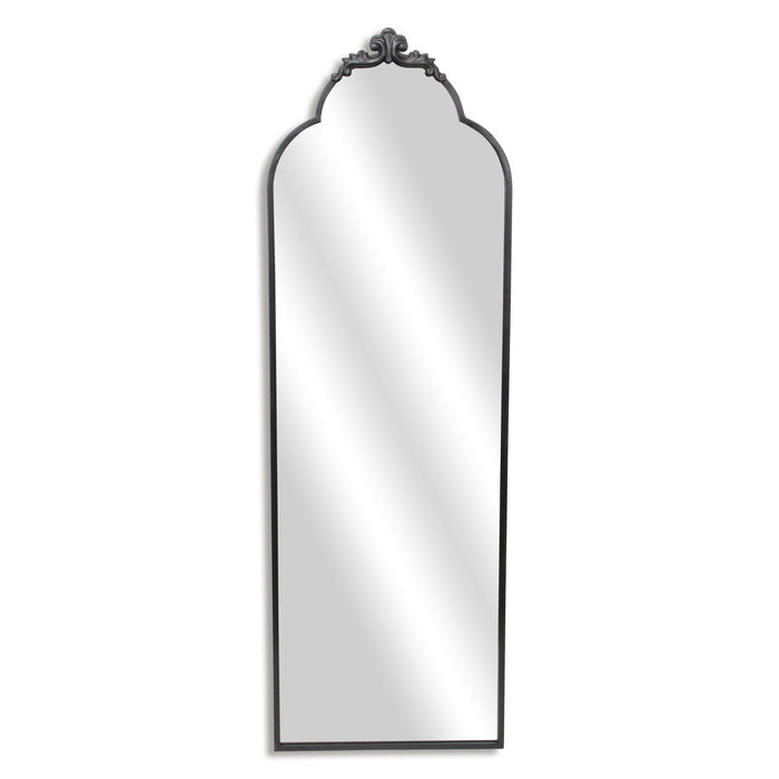 65" Black Metal Arch Full Length Hanging Mirror