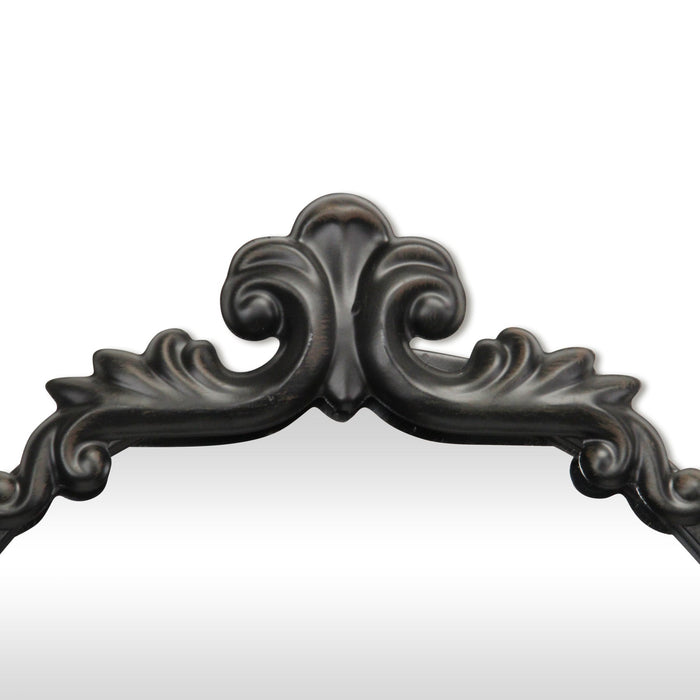 65" Black Metal Arch Full Length Hanging Mirror