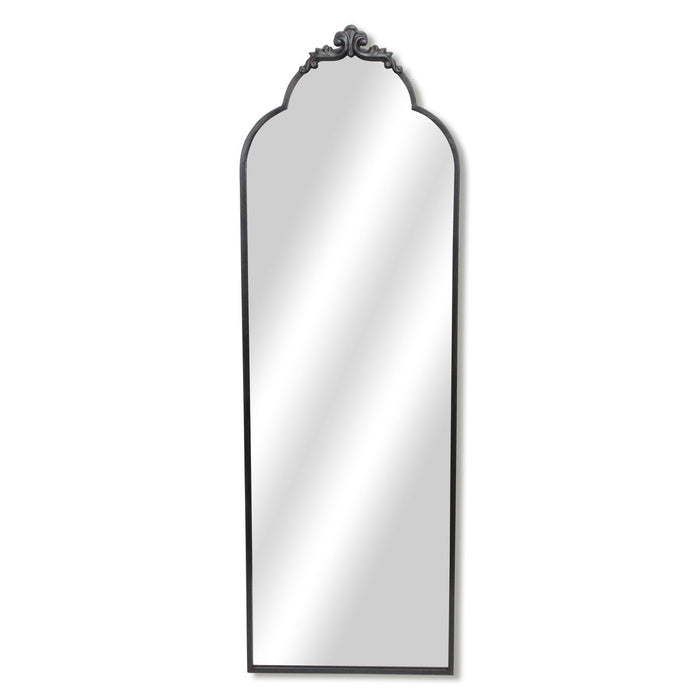 65" Black Metal Arch Full Length Hanging Mirror