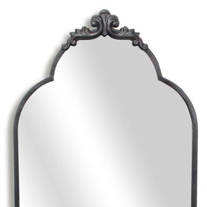 65" Black Metal Arch Full Length Hanging Mirror