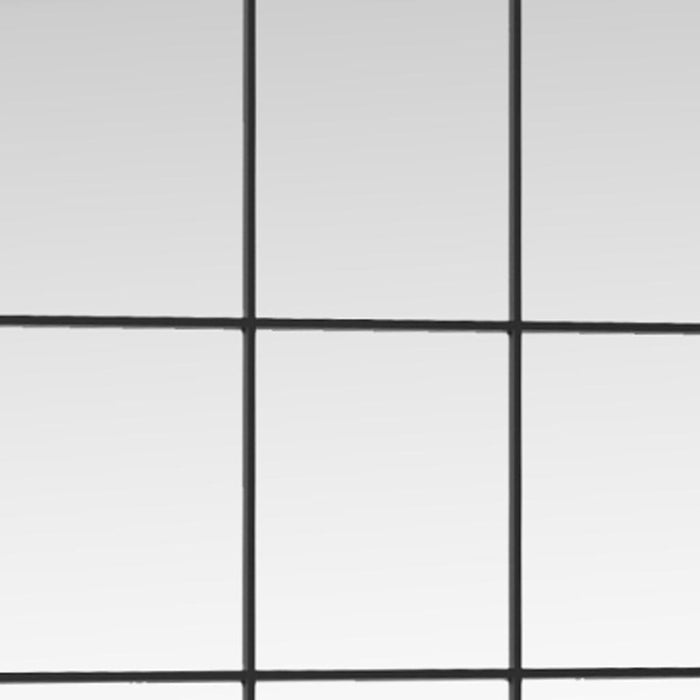 69" Black Metal Windowpane Framed Full Length Mirror