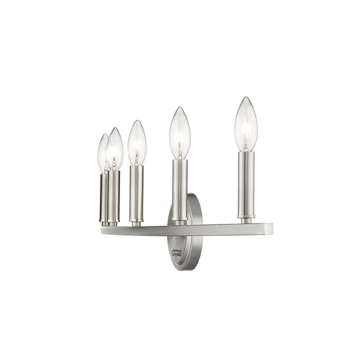 7" Silver Metal Vanity Flush Mounted Sconce
