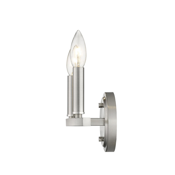 7" Silver Metal Vanity Flush Mounted Sconce