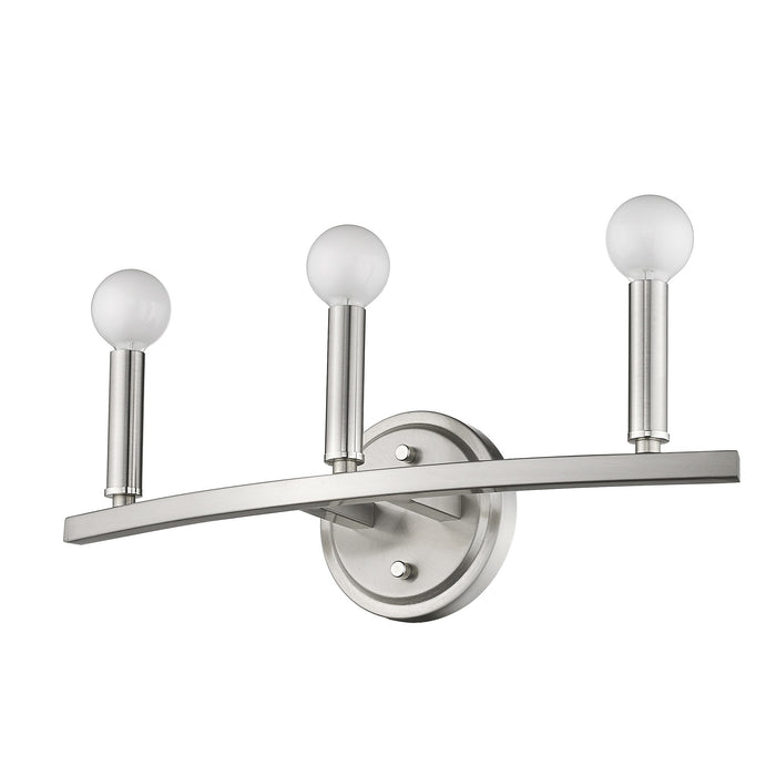 7" Silver Metal Vanity Flush Mounted Sconce