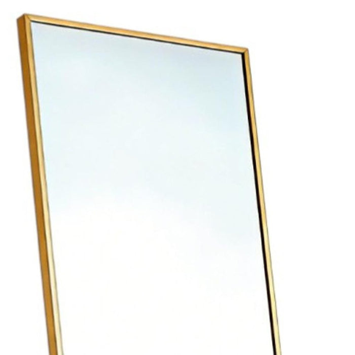 70" Gold Aluminum Freestanding And Wall Mounted Framed Full Length Mirror